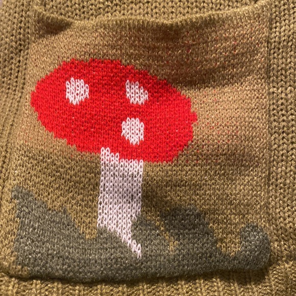 New Knit sweater mushrooms and frog - Picture 2 of 9